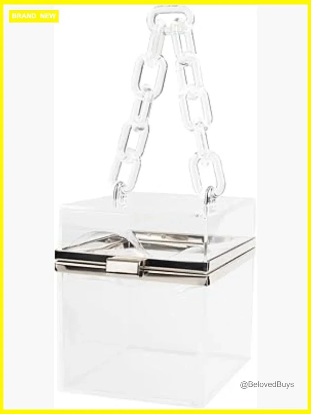 Clear Acrylic Clutch Bag Transparent Crossbody Evening Chain Strap